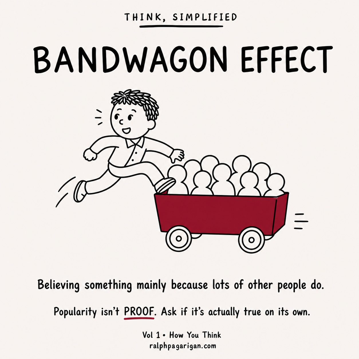 Doodle explaining Bandwagon Effect