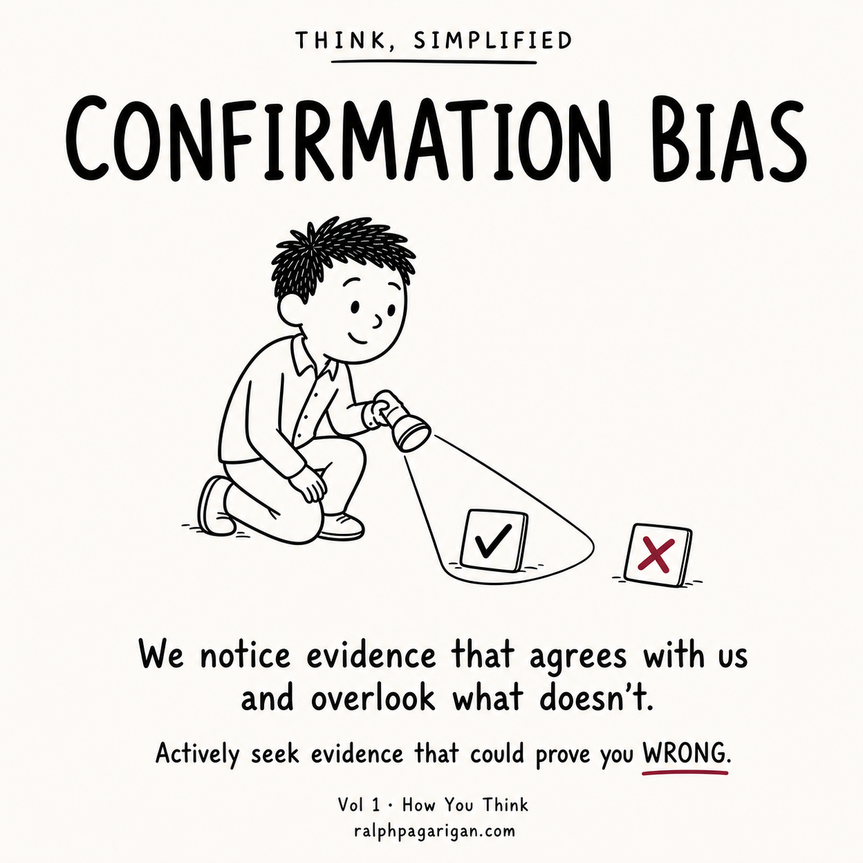 Doodle explaining Confirmation Bias